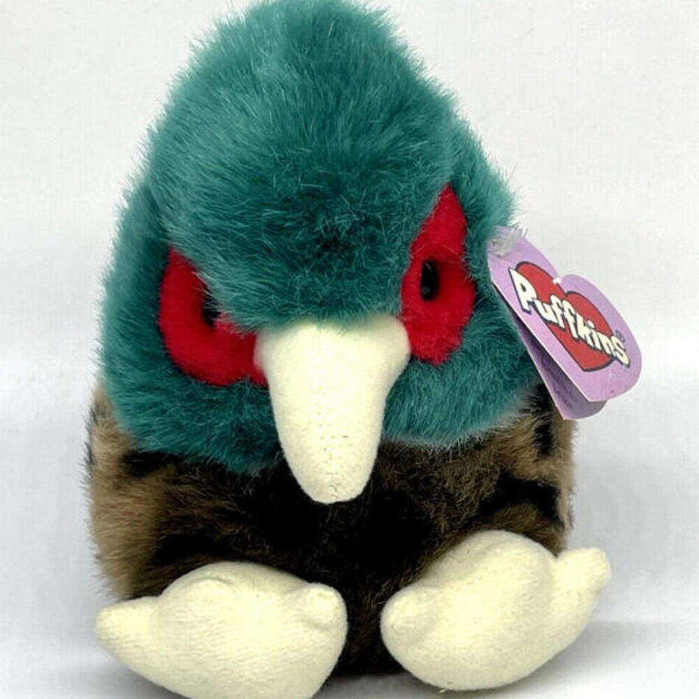 Puffkins AUTUMN Ring Necked Pheasant Plush Swibco Vintage 1999 with Tags